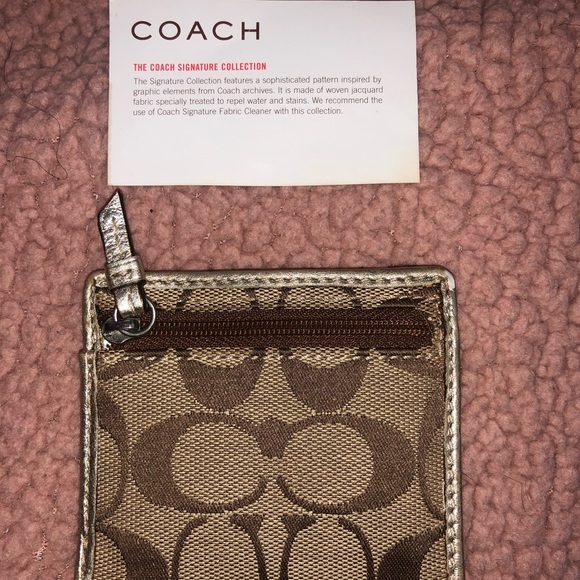 Coach Signature Wallet in Gold - Picture 5 of 6